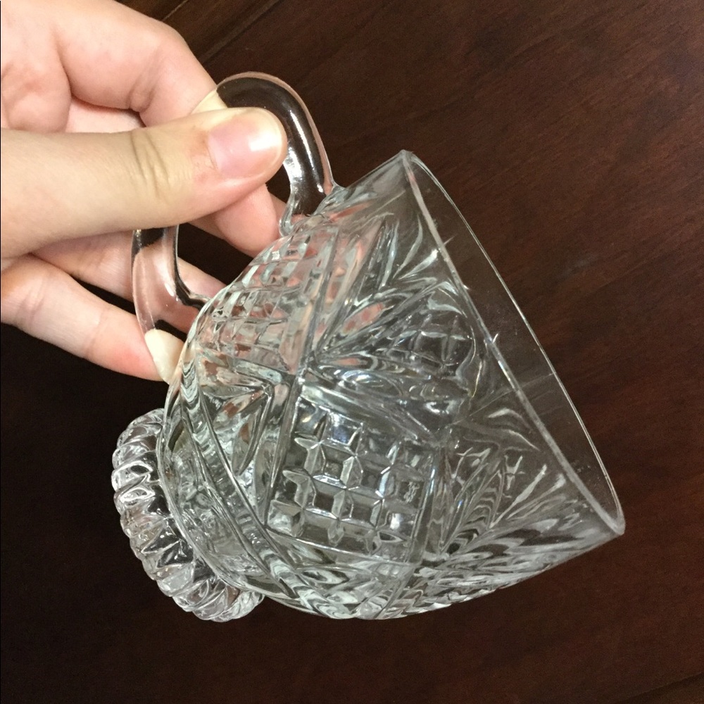 Set of four crystal glasses